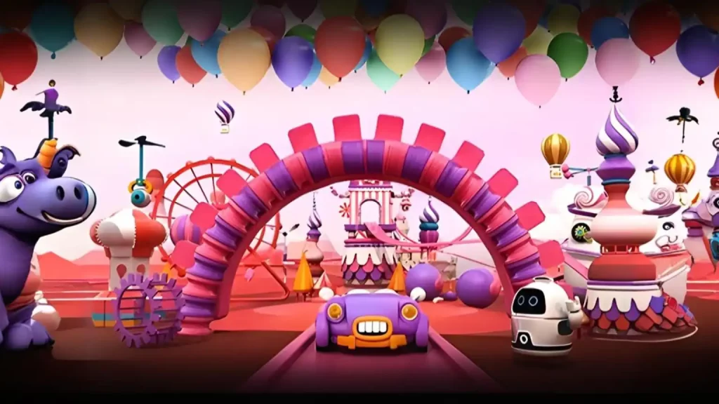 Kids Zone with fun games and activities for children